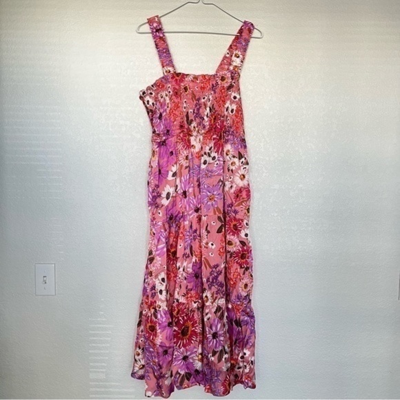 NWOT Rachel Parcell Floral Tiered Midi Dress - Picture 5 of 8